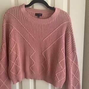 Pink cropped sweater